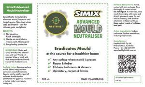 Simix Powerful Mould Remover Label